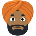 👳🏾 person wearing turban: medium-dark skin tone display on Facebook